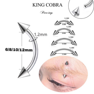 Piercing curvo Microbell Básico Spike Vertical Labret sobrancelha Aço Cirúrgico K317 em Oferta na Shopee