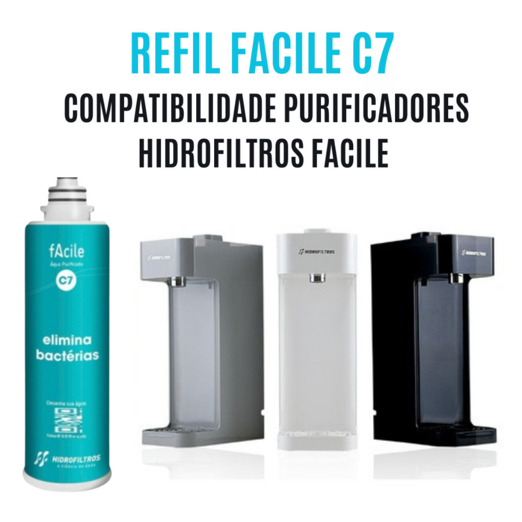 Refil Para Purificador Facile C3 Modelo C7 Elimina Bactérias Hidrofiltros Original Bacteriológico em Oferta na Shopee