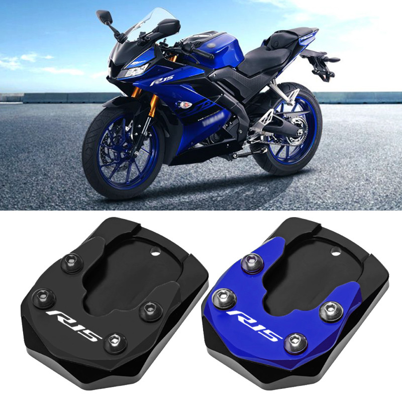 Para YAMAHA YZF-R15 YZFR15 R15 V3/V4 17-23 Motocicletas CNC Alumínio Pé Suporte Lateral Ampliador Placa Almofada Kicksta