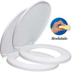 Kit 2 Assento Sanitário Tampa De Vaso Sanitário Oval Almofadado Slim Deca Icasa Logasa Universal
