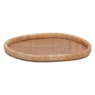 Bandeja Decorativa Orgânica Em Fibra Natural Rattan em Oferta na Shopee