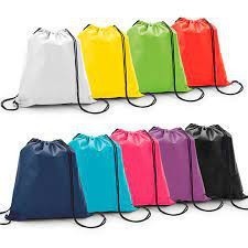 Kit 20 Mochilas Saco Sacochilas Nylon 70 Resinado Colorida