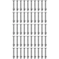 Kit Parafuso Francês Com Porca 3/16'' x 1'' - 53,0001 (Com 50 Unidades) - Nord