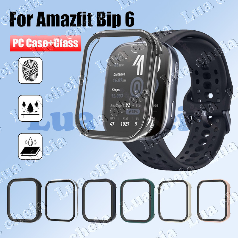 Case Para Amazfit Bip 6 Hard PC Case Capa Protetora De Tela De Vidro Temperado em Oferta na Shopee