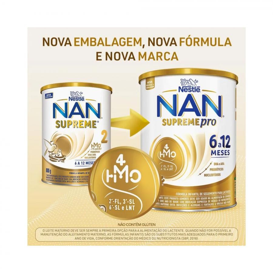 Formula Infantil Nan Supreme Pro 6 a 12 Meses Nestle 800g – Nutricao Premium para o Desenvolvimento do Seu Bebe