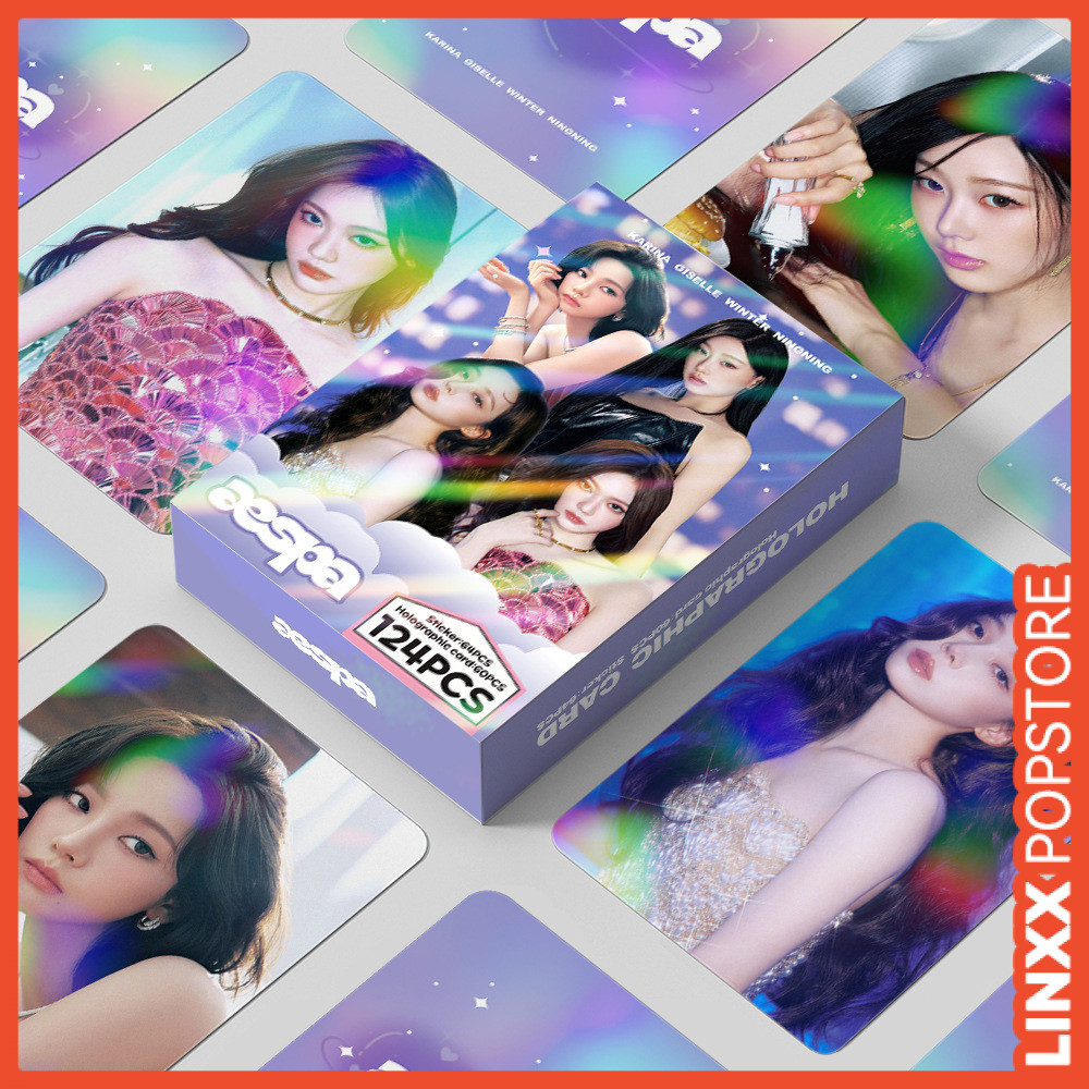LINXX 124pcs AESPA Lomo Cards Grupo Selfie Photocard Set HD Imagens Laser Photocards Coleção De Fãs Cartões De Presente em Oferta na Shopee