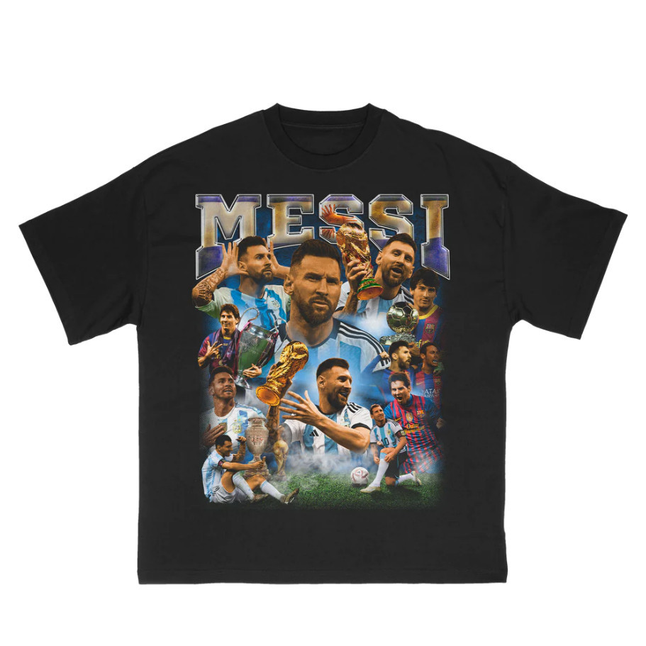 Camiseta Camisa Blusa Unissex Algodão Jogador Futebol Melhor Do Mundo "Messi" Lançamento