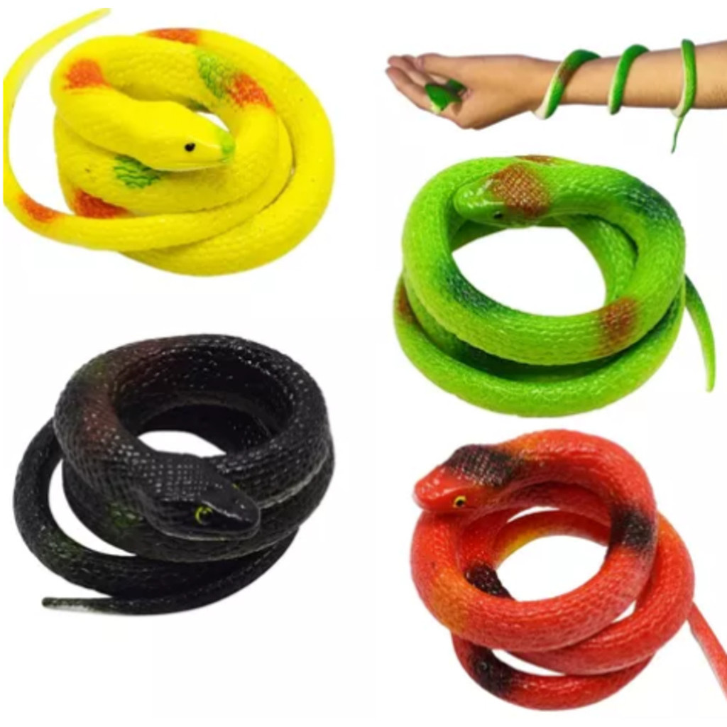 Cobra de Borracha Realista Brinquedo Animal Susto Pegadinha 70cm- Cores Sortidas em Oferta na Shopee