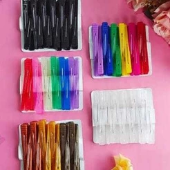 Kit 12/24/36/48/60 Presilhas Jacaré Bico De Pato Para Cabelo Prendedor Cores Variadas