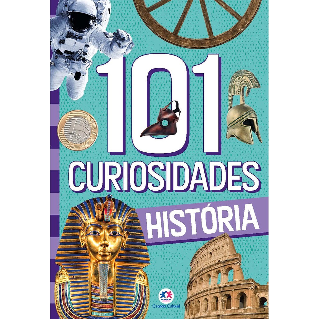 Kit com 5 Livros da Coleção 101 Curiosidades - Animais, Brasil, Corpo Humano, Dinossauros e História em Oferta na Shopee