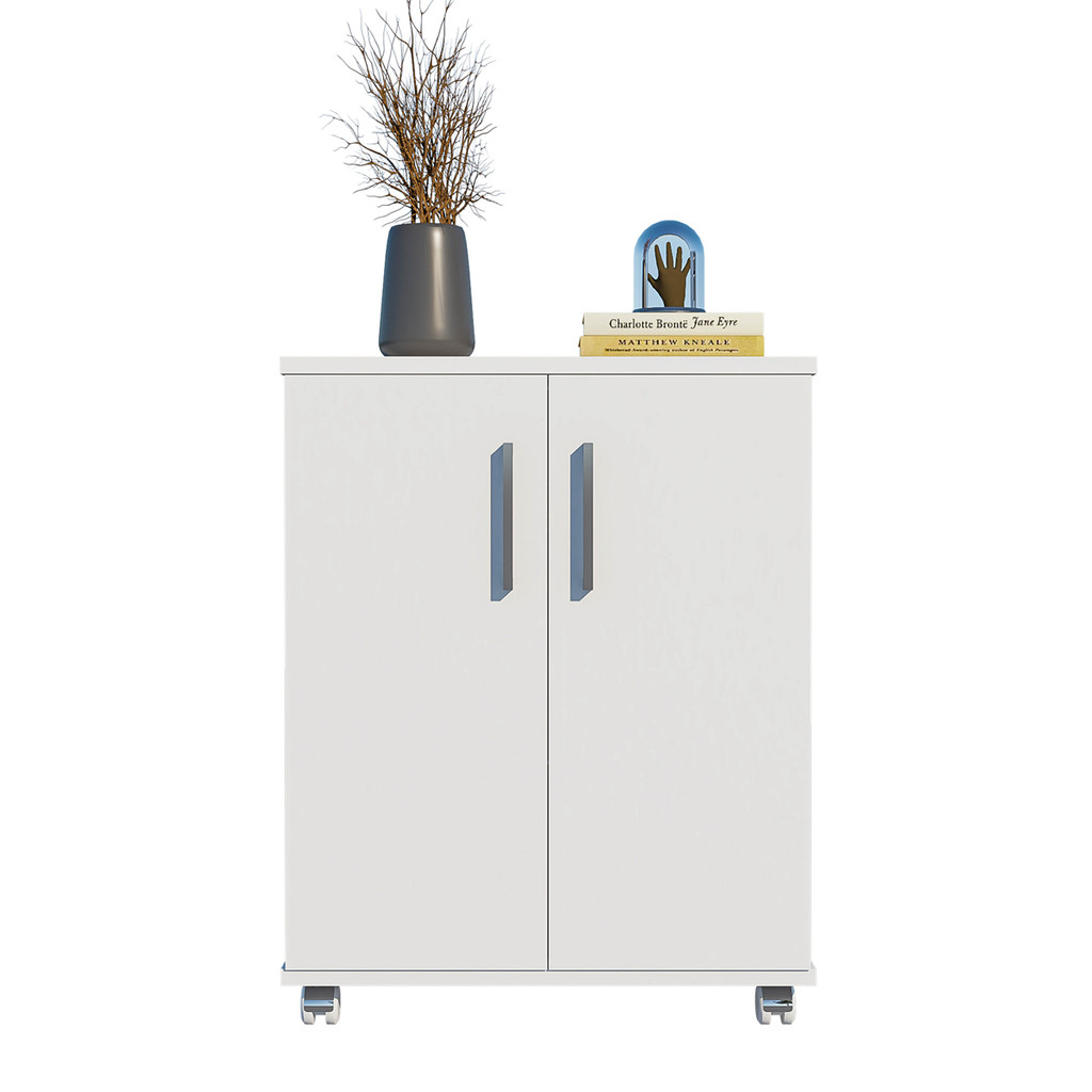 Sapateira 2 Portas Buffet Balcão Multiuso com Rodinhas