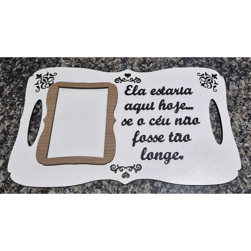 Placa Porta Retrato Homenagem Casamento Cerimonial Personalizado Com Abertura Para as Mãos em Oferta na Shopee