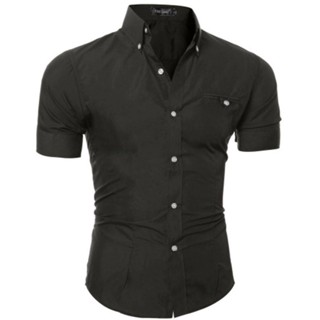 Camisa Masculina Manga Curta Com Elastano - Melhor Tecido em Oferta na Shopee