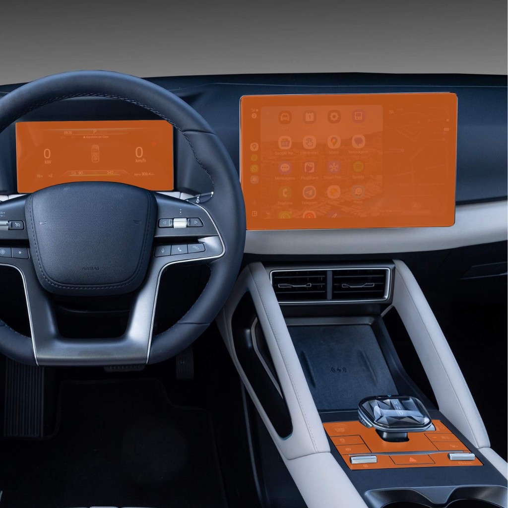 Película PPF Proteção Kit Velocímetro Multimídia Console BYD Yuan Pro 2025 2026 Transparente TPU