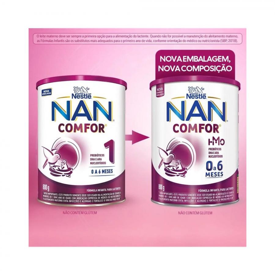 Formula Infantil NAN Comfor 1 Nestle 800g – Nutricao Avancada para Lactentes