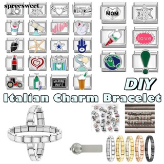 Moda Arco Coração Charme Links Italianos Caber 9mm Pulseira De Aço Inoxidável Jóias DIY Fazendo em Oferta na Shopee