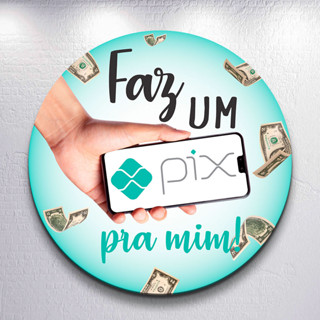 Painel Faz i Pix  Capa Grande e Mini Redondoda Estampa Sublimada Festa em Oferta na Shopee
