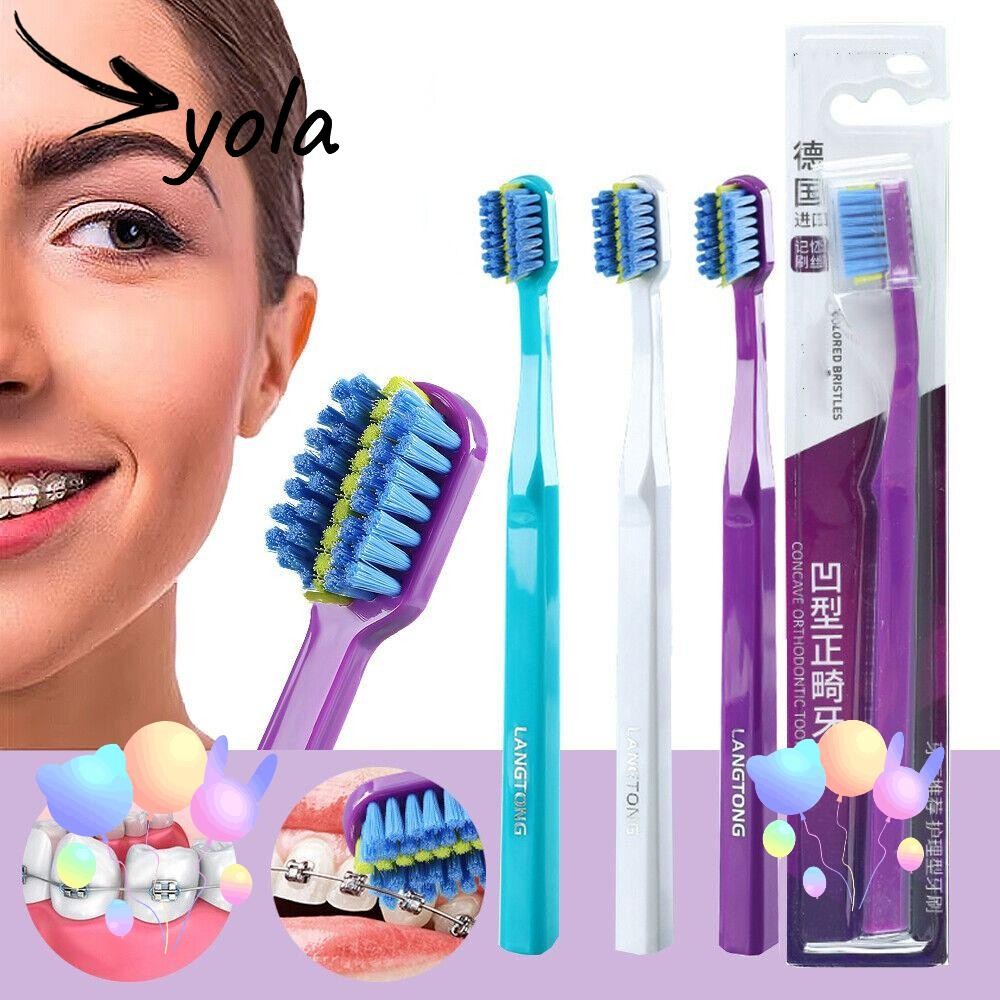 Escova De Dentes Interdental YOLANDAGOODS , Limpeza Ortodôntica De Higiene Oral Com Cerdas Macias , Cabo PP em Oferta na Shopee