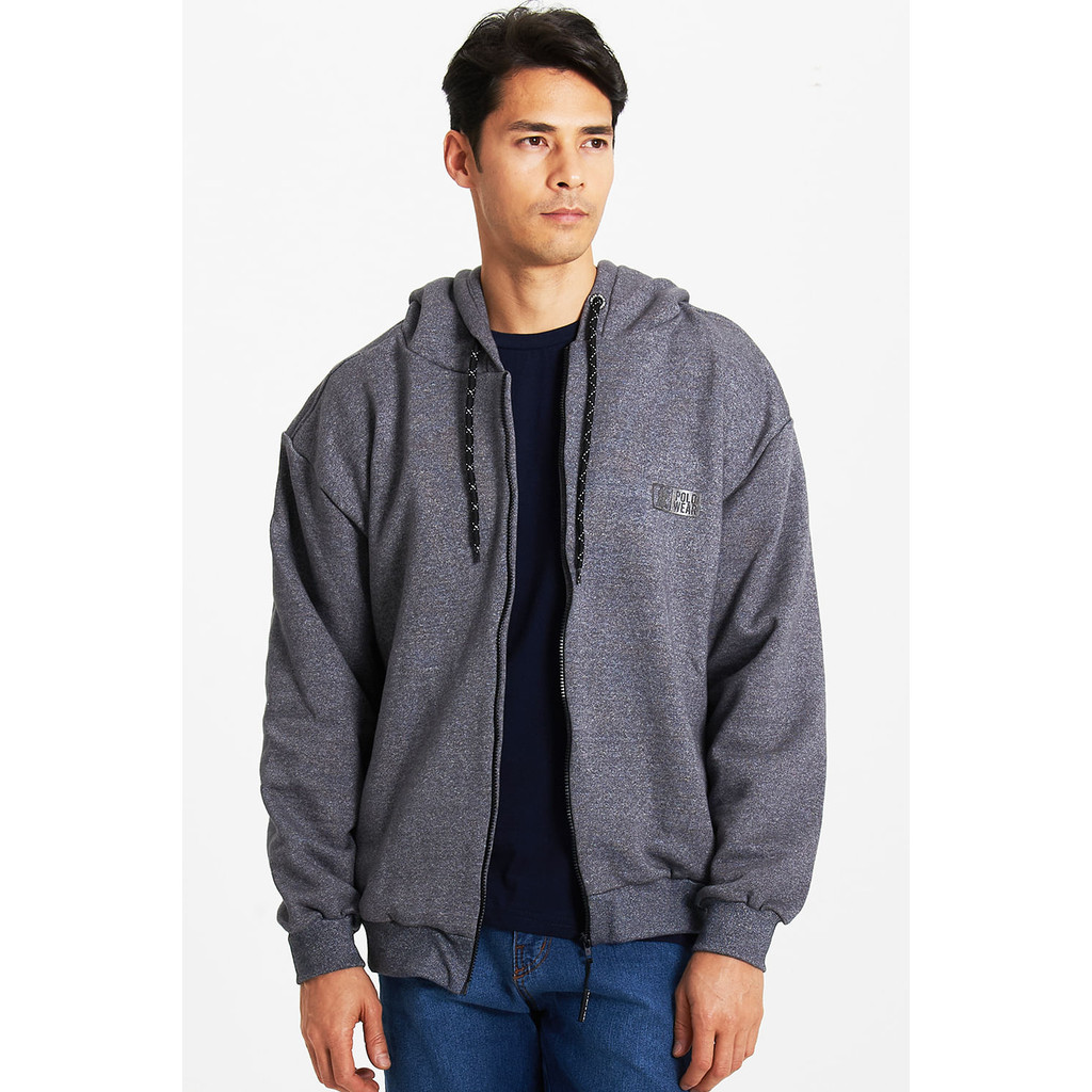 Blusa Moletom Masculina Com Zíper Polo Wear Cinza Escuro - Men Clothes
