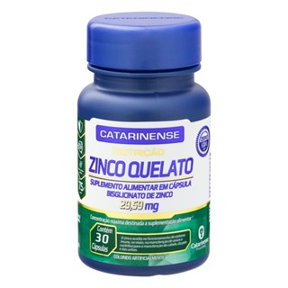 Zinco Quelato Catarinense Com 30 Capsulas 29,5mg em Oferta na Shopee