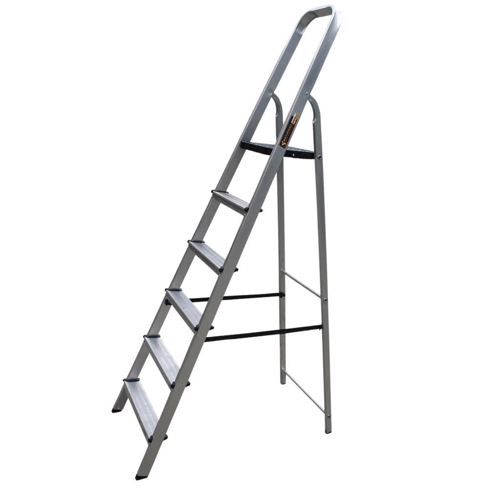 Escada Domestica de Alumínio com 6 Degraus ESC0026 BOTAFOGO em Oferta na Shopee
