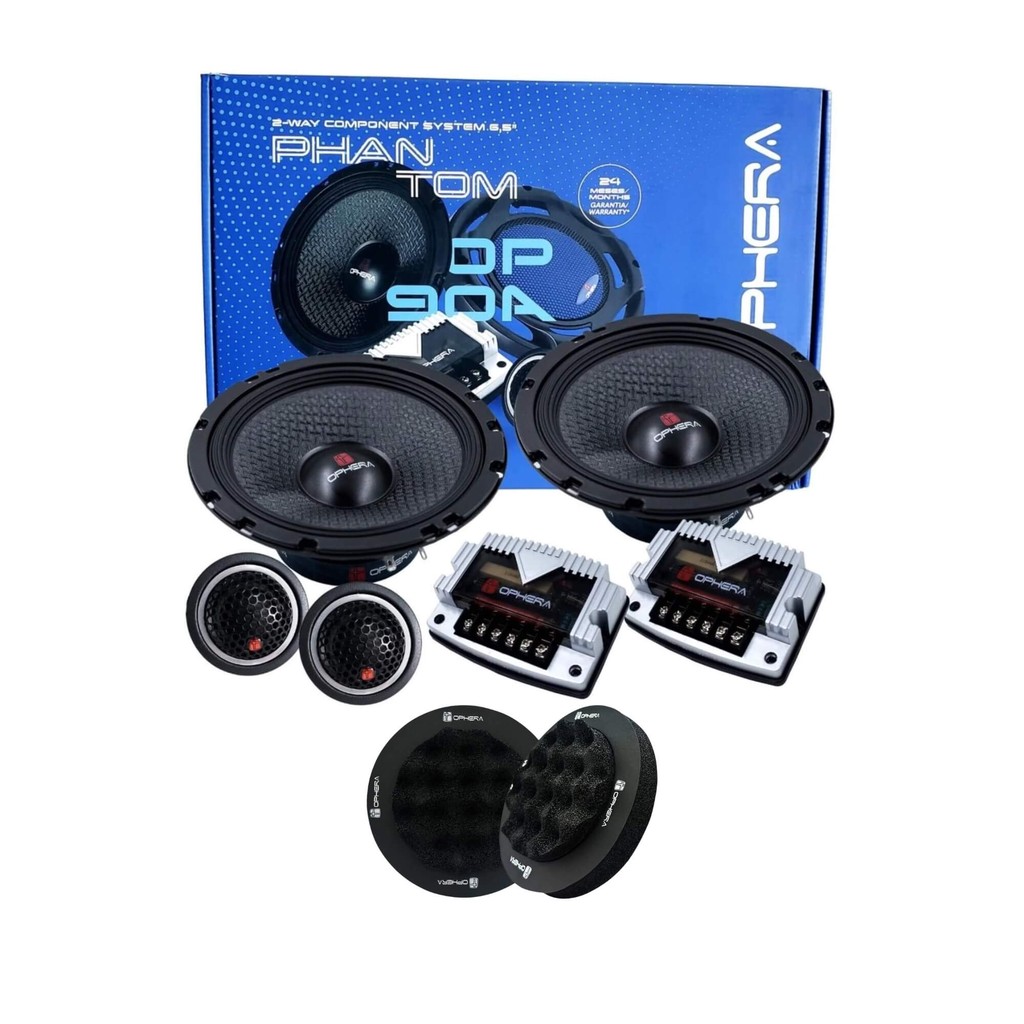 Kit Som Ophera: Kit 2 Vias OP90A 180W + Anel Acústico Phantom Sound Rings Espuma 6,5" Adesiva