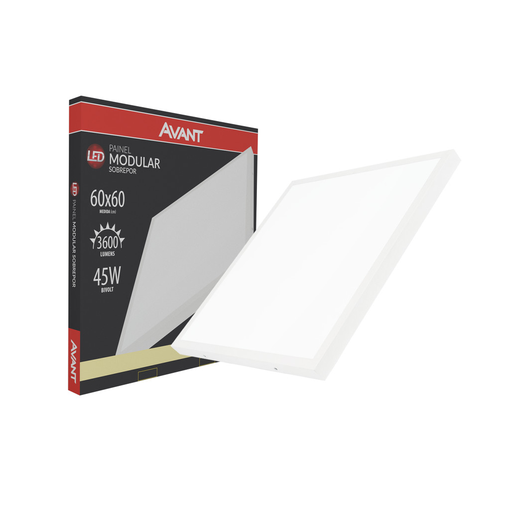Painel Led Modular 60cm 45w 4000K Sobrepor 110v/220v Avant em Oferta na Shopee