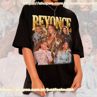 Camiseta T-shirt Unissex Algodão Vintage Beyonce Cantora 90's unissex em Oferta na Shopee