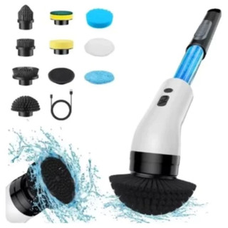 Escova De Limpeza Elétrica 9 em 1 Giratória Com Dispenser de Sabão Usb Multi Funções Acompanha Cabo Usb