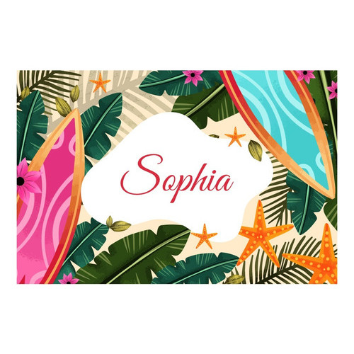 Canga Saida De Praia Personalizada Com Nome 100x145cm