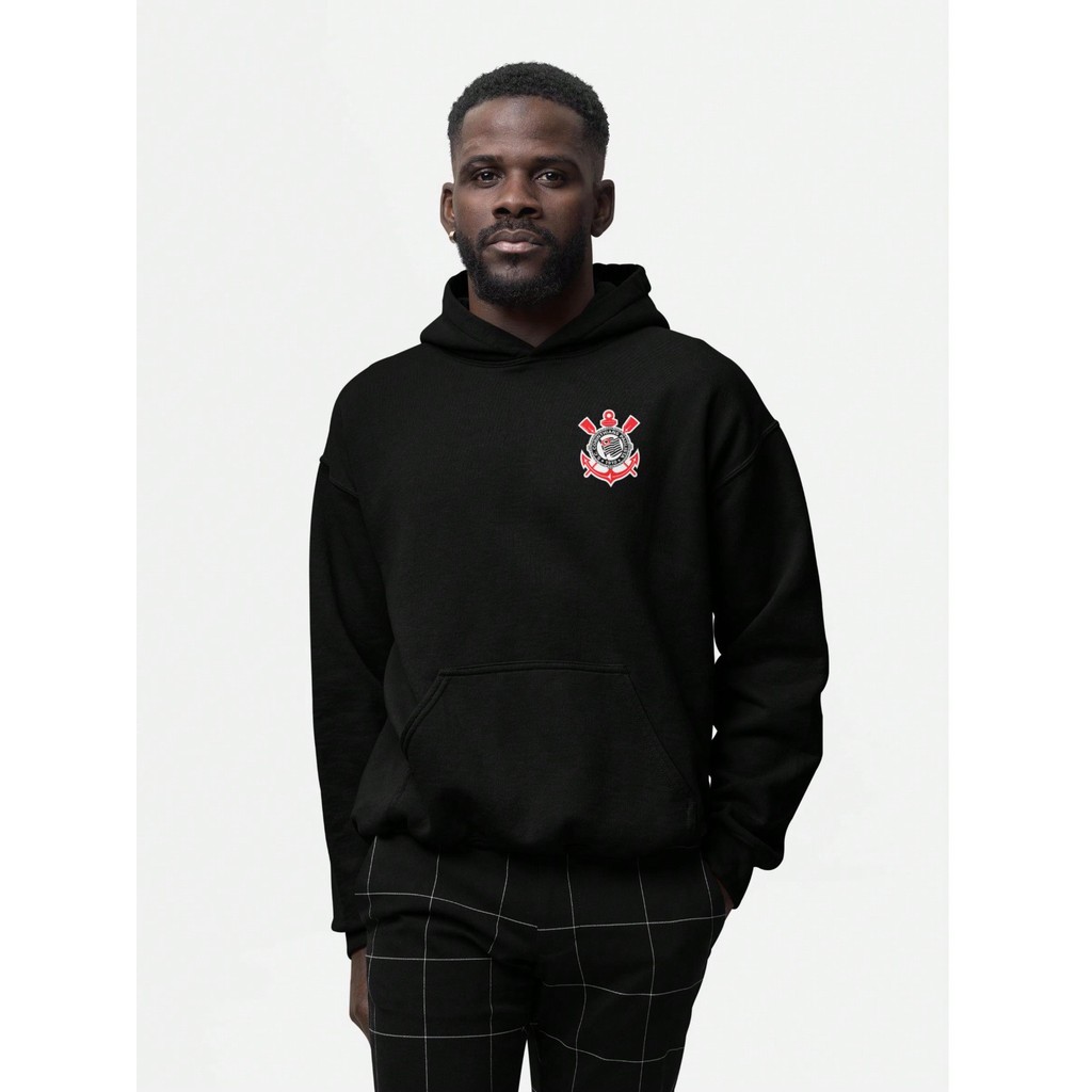 Blusa De Frio Moletom Canguru Frente Costa Gaviões Timão