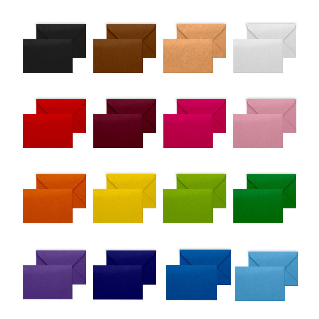 Kit c/ 10 Envelopes para Convite Tamanho Pequeno - 12x8 cm | Cores Variadas em Oferta na Shopee