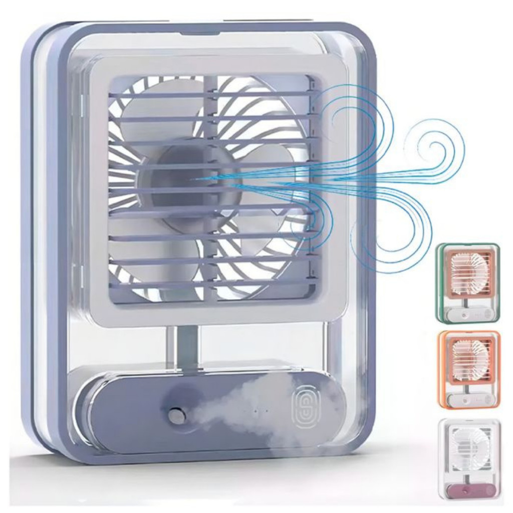 Mini Ventilador Umidificador Portátil Recarregável Usb Led em Oferta na Shopee