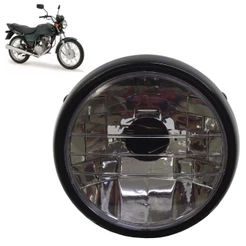 Farol Completo CG 150 Fan 2004 2005 2006 2007 A 2013 Cristal Aro Preto Mácara Cromada Lâmpada H4 Lente Lisa Acrílico