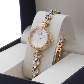 Relógio Feminino Champion Dourado com Pedras Original Bracelete Presente Mulher CF24699H em Oferta na Shopee