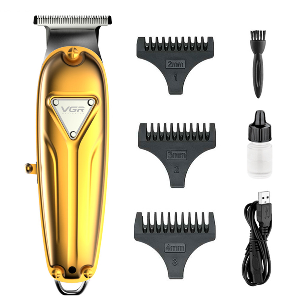 Máquina de Corte de Cabelo Profissional Sem Fio USB 6000 RPM VGR OIV-056 Bivolt
