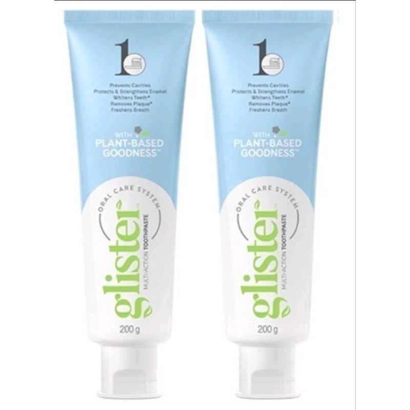 2 Unidades Creme Dental anti Bafo Glister - 200gr pasta de dente importada