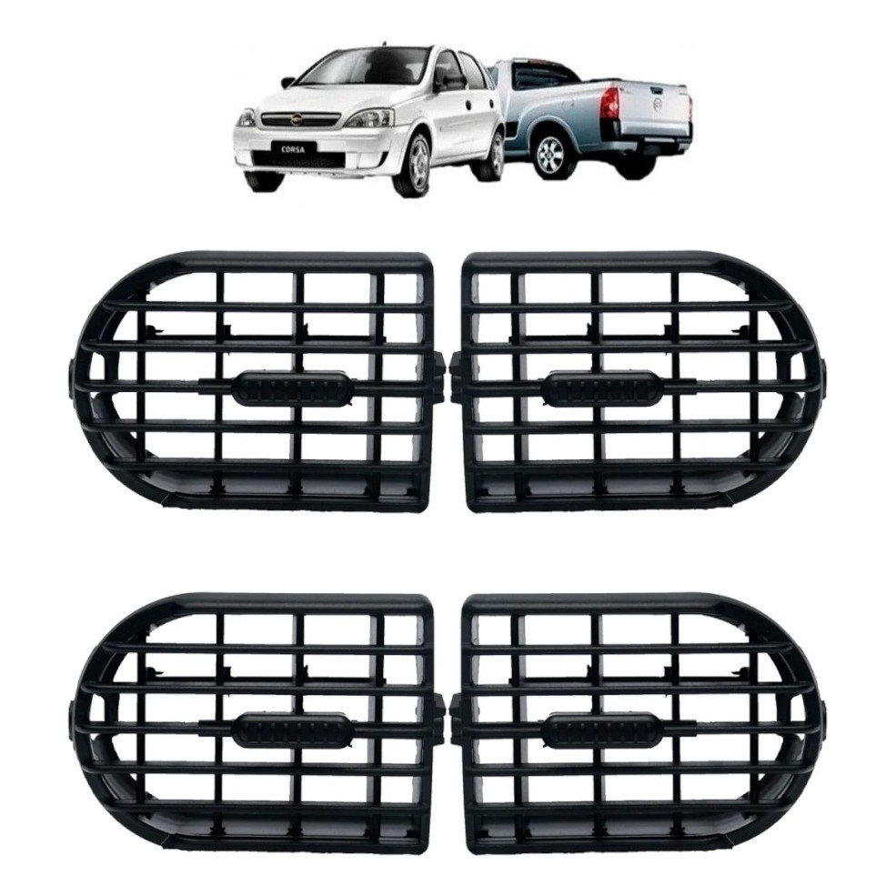 Kit 4 Difusor Grade Entrada Ar Corsa Hatch 02 03 04 05 06 07