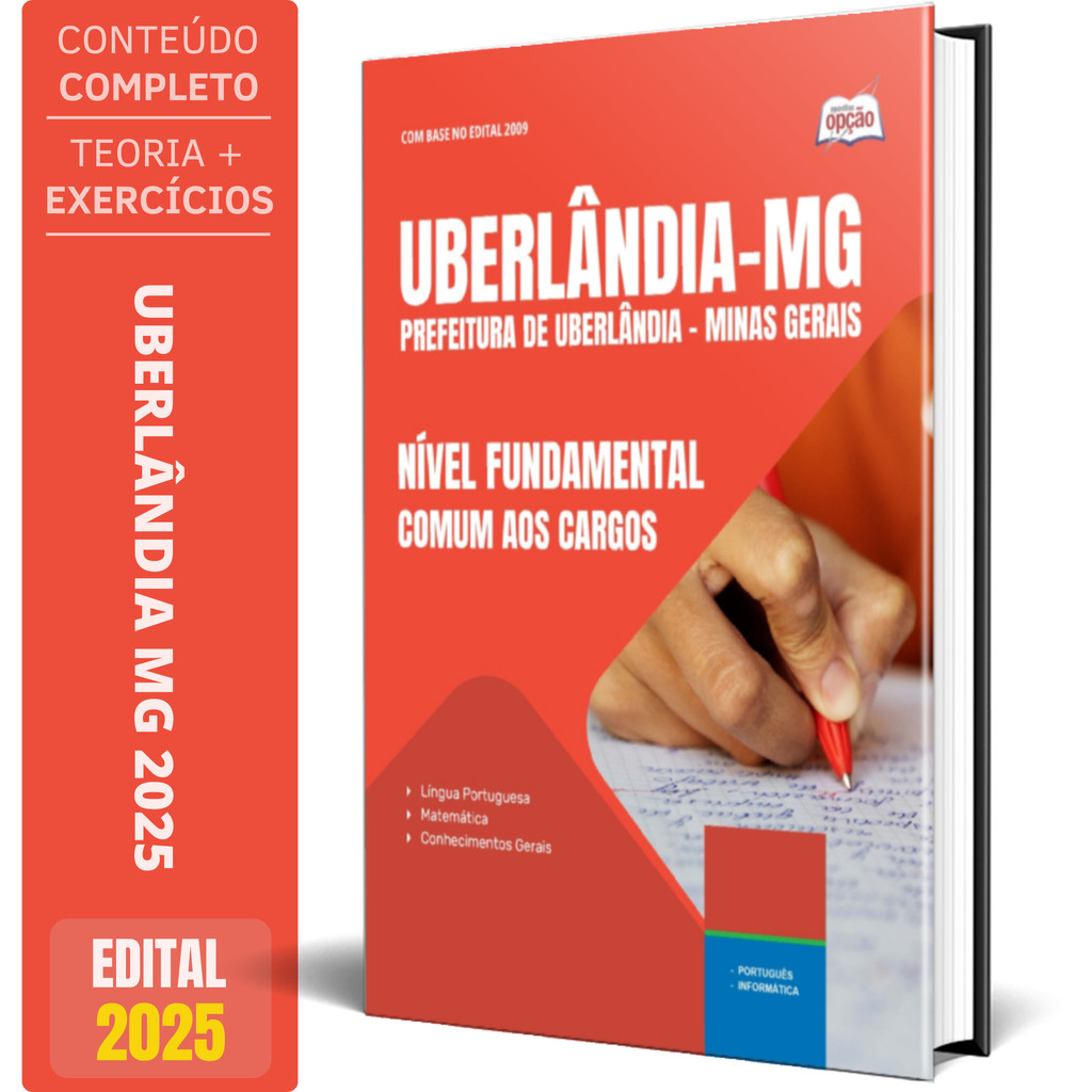 Apostila Prefeitura de Uberlândia MG 2025 - Nível Fundamental - Comum aos Cargos