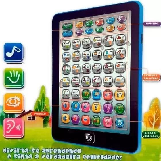Tablet Interativo Infantil Bilíngue educativo Brinquedo De Crianças Educativo menino e menina