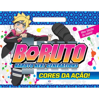 Livro Blocão de colorir Boruto - Cores da ação em Oferta na Shopee
