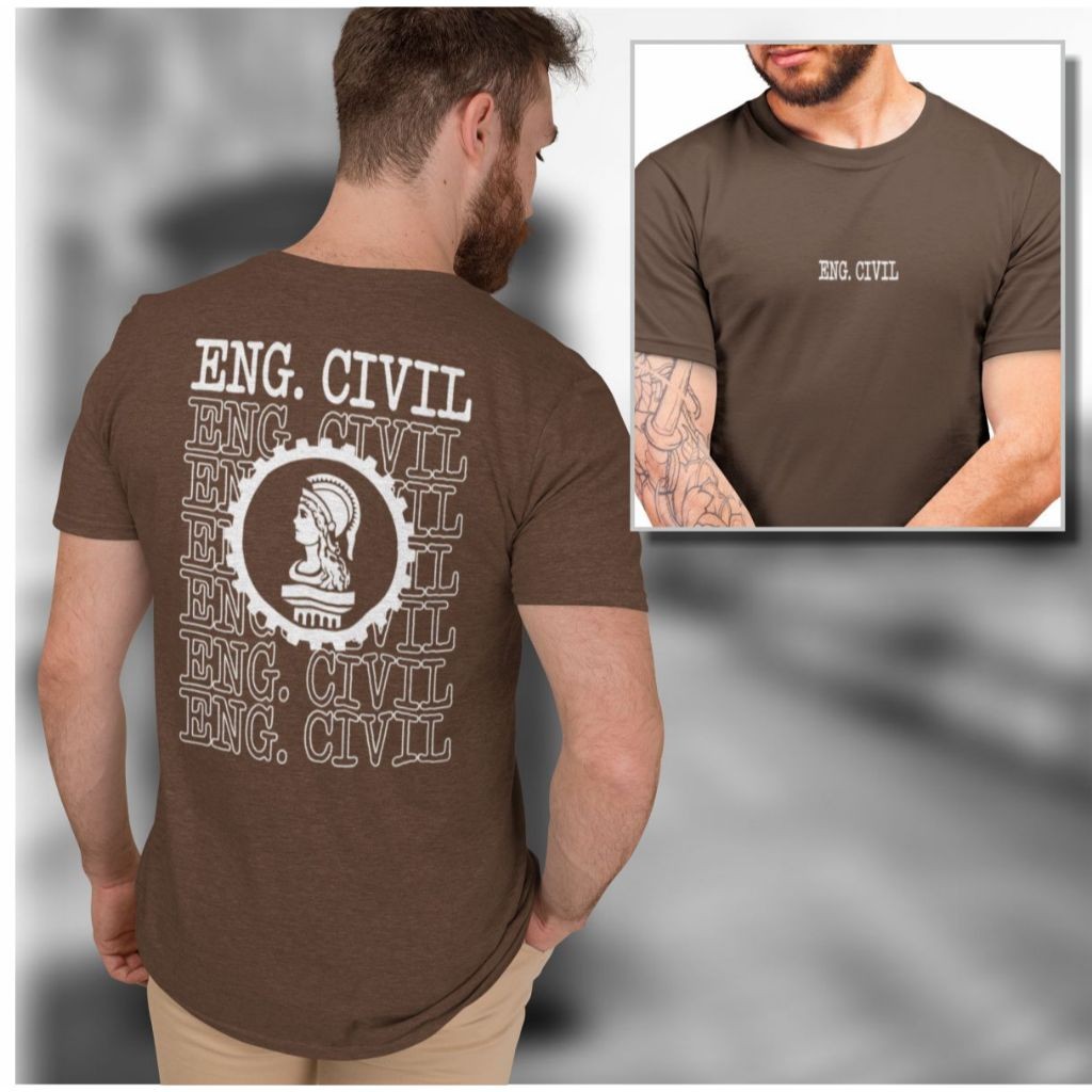 Camiseta Curso Engenheiro Civil Camisa Engenharia 100% Algodão Engenheiro Manga Curta Varias Cores