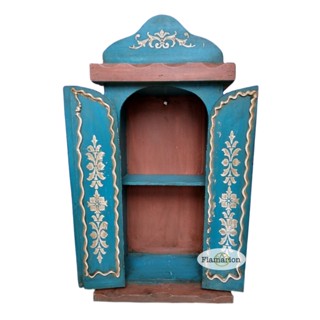 Oratório Capela Madeira C/ Porta Para Santo Até 35cm Lindo em Oferta na Shopee