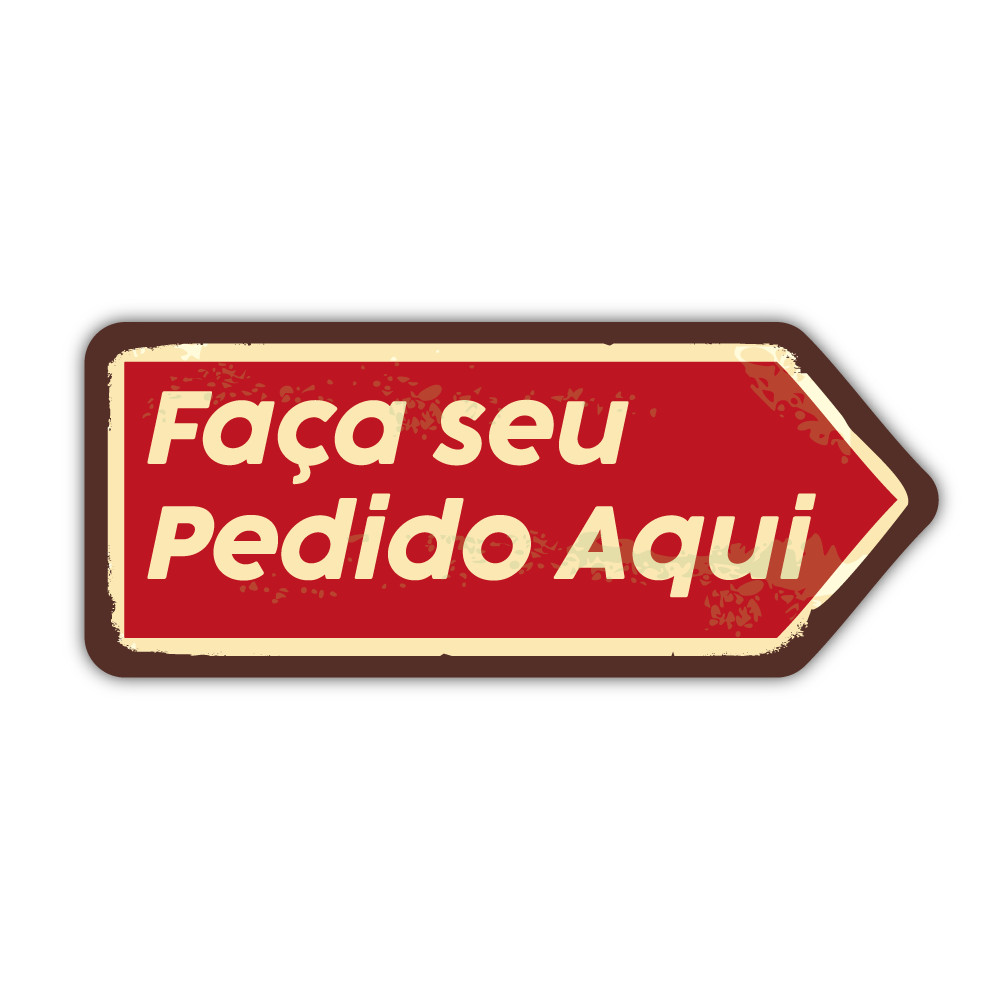 Placa Decorativa Faça seu Pedido Aqui - Decoração Bar