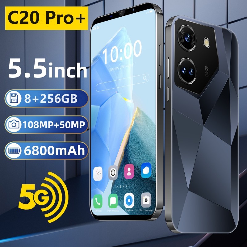 C20 Pro Celular Telefone 5.5 Polegadas 8+256gb Celular Barato Android Smartphone
