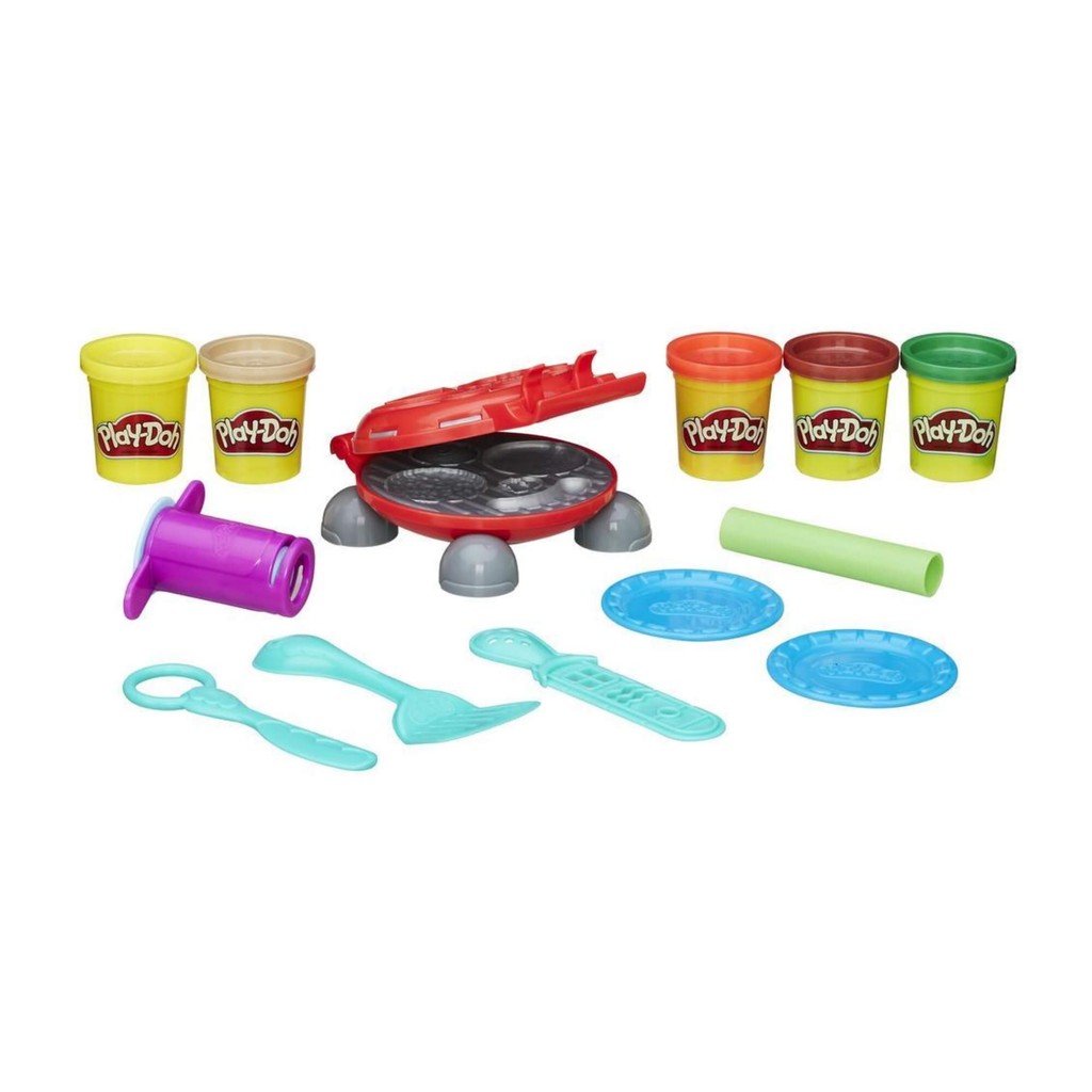 Brinquedo Play-Doh Festa do Hamburguer com 5 Potes de Massinhas e Acessórios Hasbro - 11631 em Oferta na Shopee