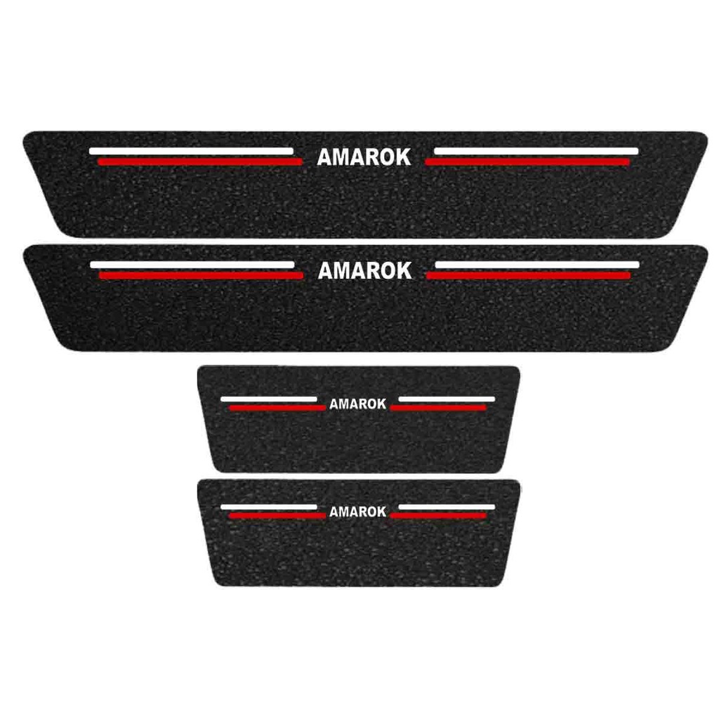 Kit Soleira Protetora Porta Premium Red PVC  -  Amarok