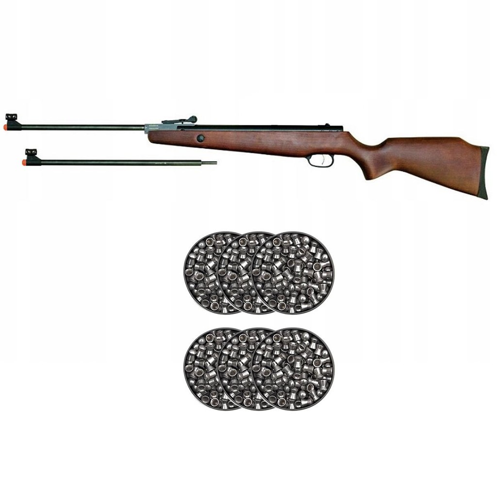 Carabina de Pressão Grizzly X2 Dual Caliber Nitro 60kg 1073 4.5/5.5mm - Beeman + 6 Chumbos