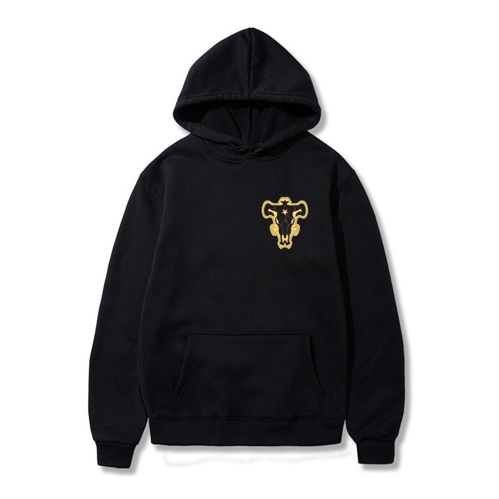 Moletom Canguru Com Capuz Algodão Anime Black Clover Premium Blusa de Frio Casual Unissex Casaco Flanelado