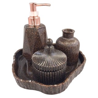 KIT COMPLETO LAVABO PREMIUM EM RESINA E PEDRA NATURAL em Oferta na Shopee